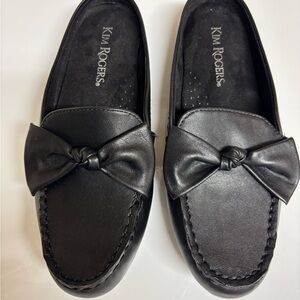 Kim Rogers Hoda Bow Slides Black Size 6.5